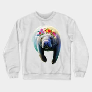 Mantatee Flower Crown Crewneck Sweatshirt